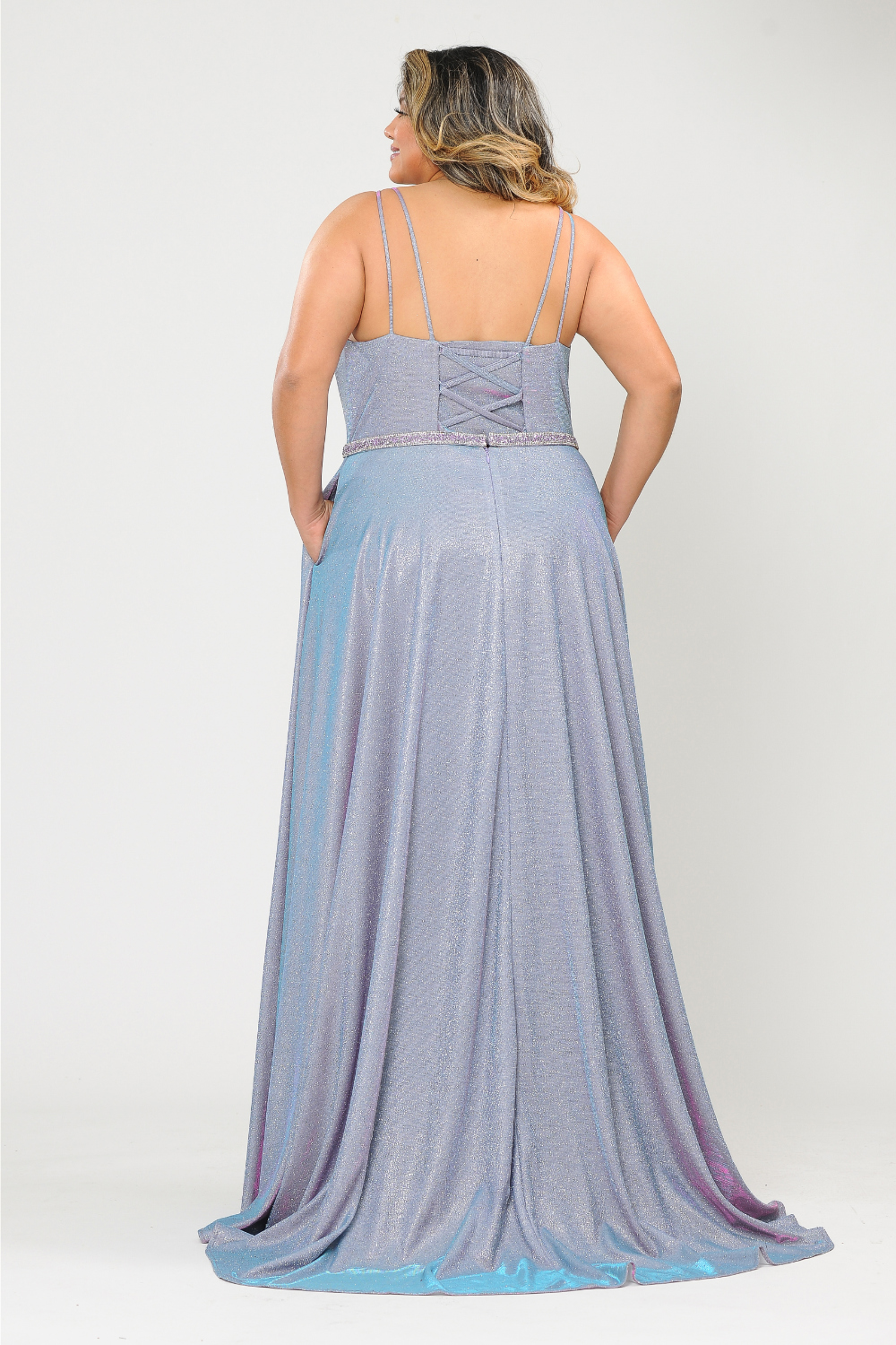 긴 드레스 라벤더 색상 이미지-S32L3